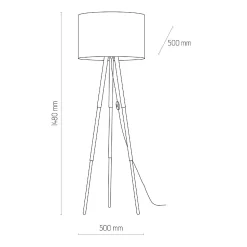 Lampa podłogowa TOKYO 1 PŁ SOSNA/CZARNY (5298) - TK Lighting