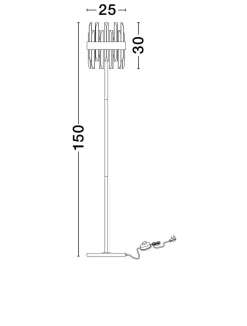 Lampa podłogowa wewnętrzna CHOLULA (LE44726) - Luces Exclusivas
