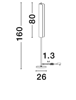 Lampa podłogowa wewnętrzna MAIRANA (LE44620) - Luces Exclusivas