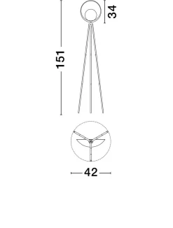 Lampa podłogowa wewnętrzna CATIAMAR (LE44958) - Luces Exclusivas