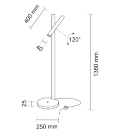Lampa podłogowa YABU (biały) (7877) - Shilo