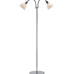 Lampa podłogowa z 2 szklanymi kloszami RAY Nordlux E14 2X40W Metal Chrom