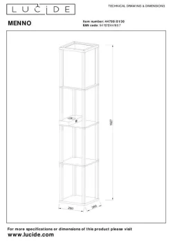 Lampa podłogowa z ładowarką indukcyjną MENNO (44799/81/30) - Lucide