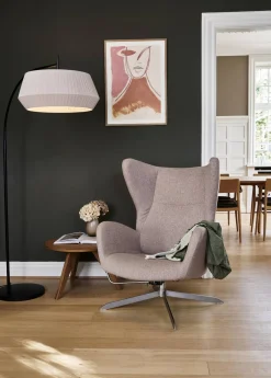 Lampa podłogowa z bawełnianym abażurem DICTE Nordlux E27 60W Tekstylia Beżowy