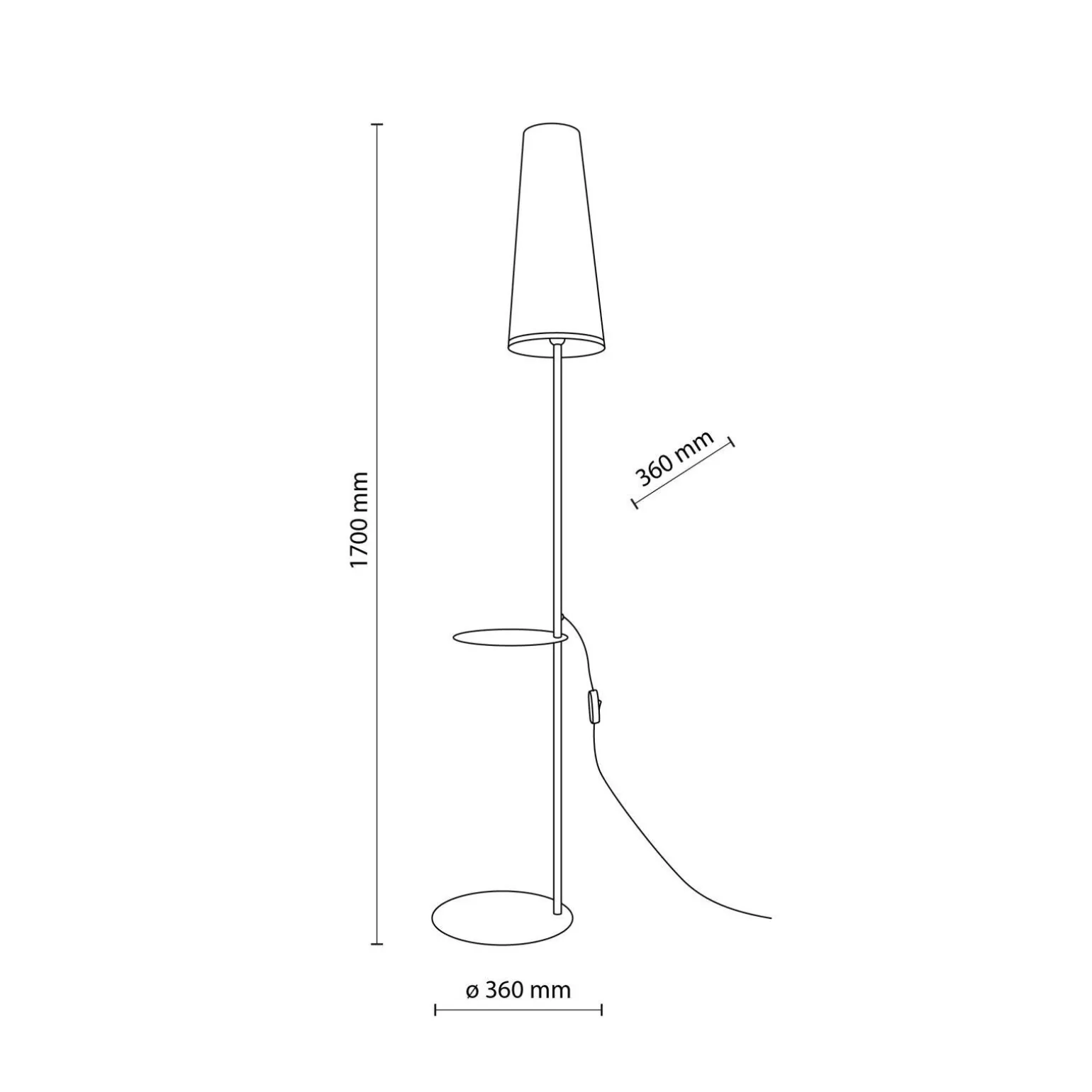 Lampa podłogowa ZING 1 PŁ (5959) - TK Lighting