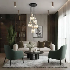 Lampa przysufitowa w kształcie tuby TUNE BROWN M 1XGU10 (11028) - TK Lighting