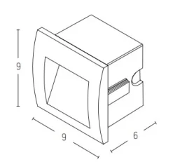 Lampa schodowa LED 1W grafitowa na zewnątrz (E246-G) - Zambelis