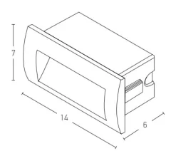 Lampa schodowa LED 3W grafitowa do użytku zewnętrznego (E247-G) - Zambelis