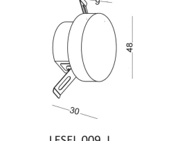 Lampa Schodowa LESEL 009 L (100901109) - Elkim Lighting