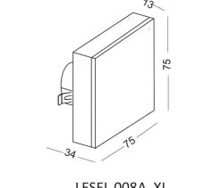 Lampa Schodowa LESEL 008A XL (1008A2103) - Elkim Lighting