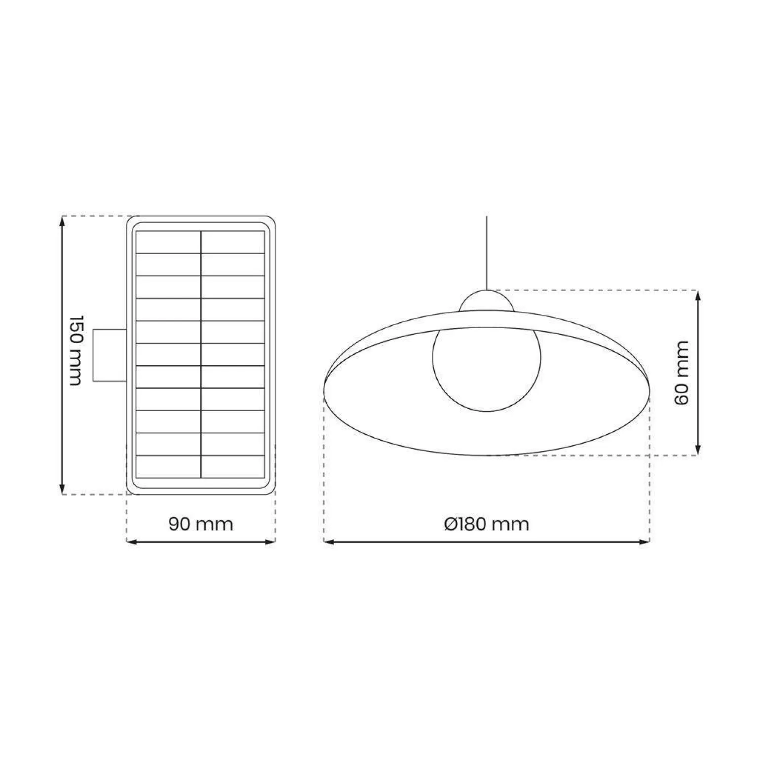 Lampa Solarna Saturn Pojedyńcza (EKO9150) - Eko-Light