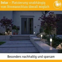 Lampa solarna słupek z czujnikiem zmierzchu Solar Layra Poller (PL94876) - PAULMANN
