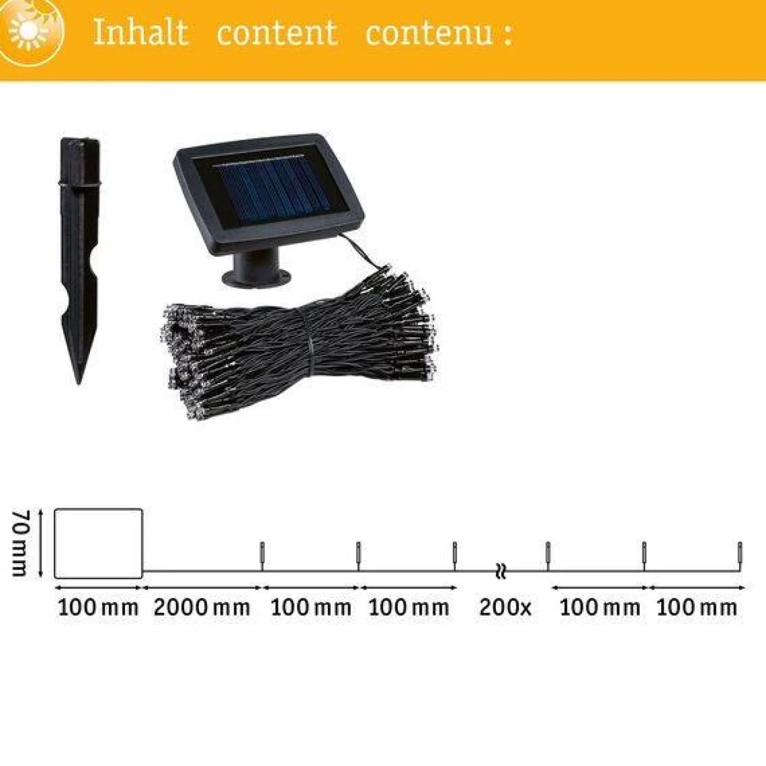 Lampa solarna z girlandą i czujnikiem Aurinka 200er (PL94875) - PAULMANN