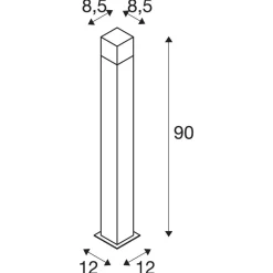 Lampa stojąca ogrodowa GRAFIT 90 (1006184) - SLV