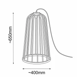 Lampa stojąca ogrodowa no. moon I - Czarna (650 mm) (9419) - Shilo