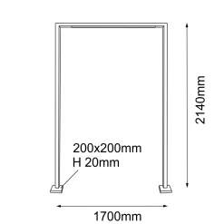 Lampa stojąca ogrodowa Taketa - Antracyt (2140 mm) (9931) - Shilo Garden