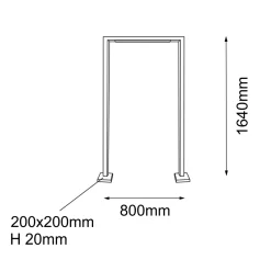 Lampa stojąca ogrodowa Taketa - Antracyt (1640 mm) (9932) - Shilo Garden