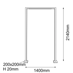 Lampa stojąca ogrodowa Taketa - Antracyt (2140 mm) (9930) - Shilo Garden