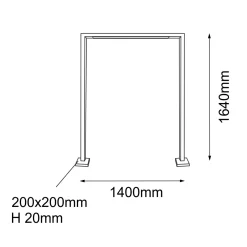 Lampa stojąca ogrodowa Taketa - Antracyt (1640 mm) (9933) - Shilo Garden