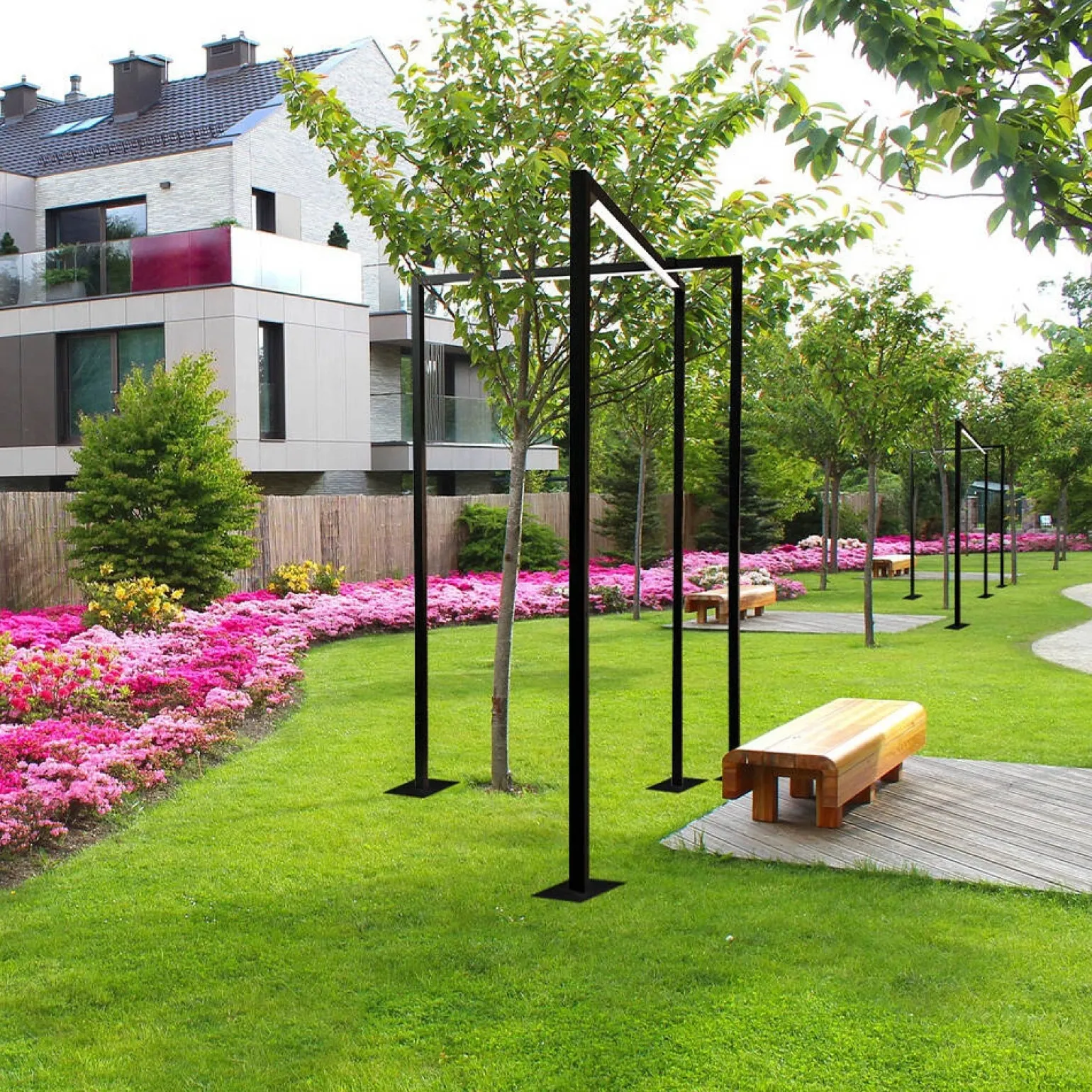 Lampa stojąca ogrodowa Taketa - Antracyt (2140 mm) (9929) - Shilo Garden