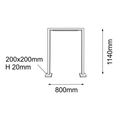Lampa stojąca ogrodowa Taketa - Antracyt (1140 mm) (9935) - Shilo Garden