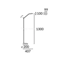 Lampa stojąca Queen kol. patyna (25-3273-E4-Y2) Leds
