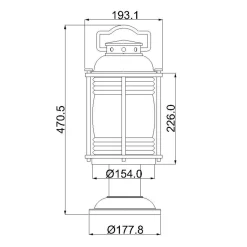 Lampa stojąca zewnętrzna Ashland Bay (KL-ASHLANDBAY3-M-BU) - Elstead Lighting