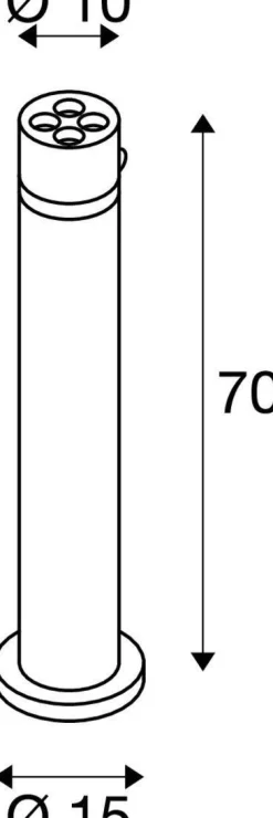 Lampa stojąca zewnętrzna R-CUBE 75 (1007512) - SLV