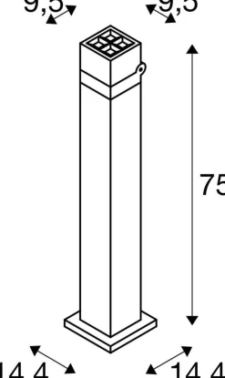 Lampa stojąca zewnętrzna S-CUBE 75 (1007459) - SLV