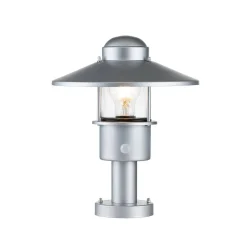 Lampa stojąca zewnętrzna z czujnikiem ruchu Klampenborg (KLAMPENBORG-PED-PIR-SIL) - Elstead Lighting