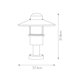 Lampa stojąca zewnętrzna z czujnikiem ruchu Klampenborg (KLAMPENBORG-PED-PIR-SIL) - Elstead Lighting