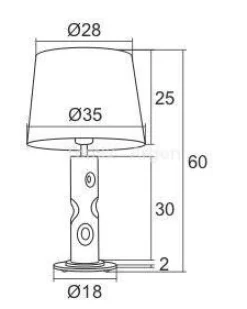Lampa stołowa 1 pł. NANCY ARGON 3843