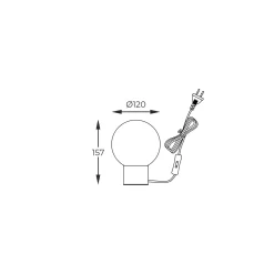 Lampa stołowa ARCTURUS czarna (T0454-01A-P7FZ) - Zuma Line