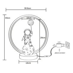 LAMPA STOŁOWA ASTRONAUTA (EX04F307U-1) - Zuma Line