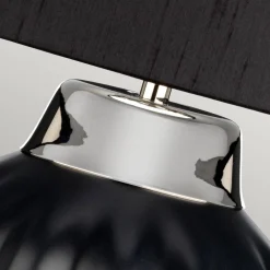 Lampa stołowa Bexley - 1 źródło światła - Czarna/ Polerowany nikiel (QN-BEXLEY-TL-BKPN) - Quintiesse