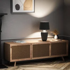 Lampa stołowa Bexley - 1 źródło światła - Czarna/ Polerowany nikiel (QN-BEXLEY-TL-BKPN) - Quintiesse