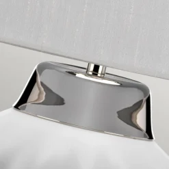 Lampa stołowa Bexley - 1 źródło światła - Biała/ Polerowany nikiel (QN-BEXLEY-TL-WPN) - Quintiesse