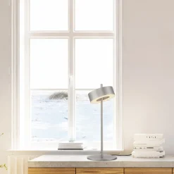 Lampa stołowa ściemnialna, sterowana Smart Q-ROTATE ALUMINIUM (4324-95) - Paul Neuhaus