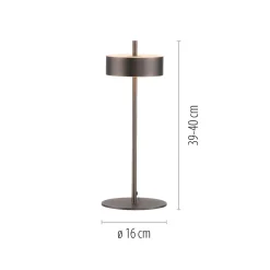 Lampa stołowa ściemnialna, sterowana Smart Q-ROTATE BRĄZOWA (4324-34) - Paul Neuhaus