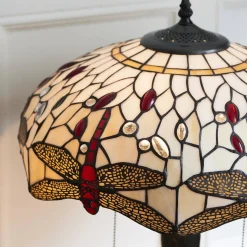 Lampa Stołowa Dragonfly beige (64085) Tiffany