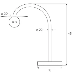 Lampa stołowa ENIGMA czarna (T0053) - MAXLIGHT
