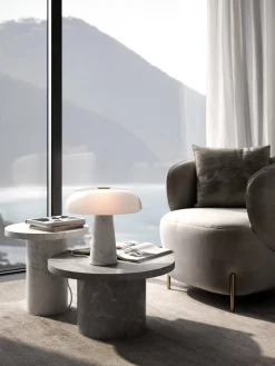 Lampa stołowa GLOSSY Nordlux E27 15W Marmur Biały