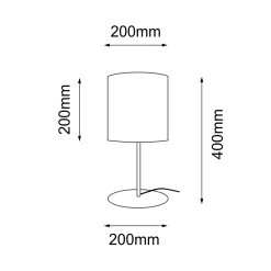 Lampa stołowa Lamego G - Biała (400 mm) (2027) - Shilo