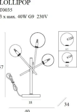 Lampa stołowa LOLLIPOP (T0035) - Maxlight