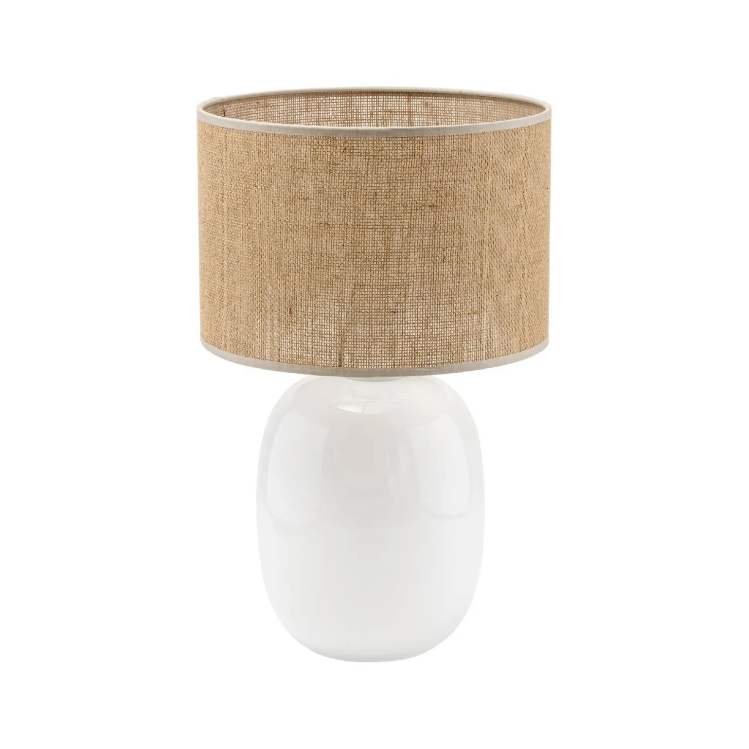 Lampa stołowa MELODY biała / juta (5984) - TK Lighting