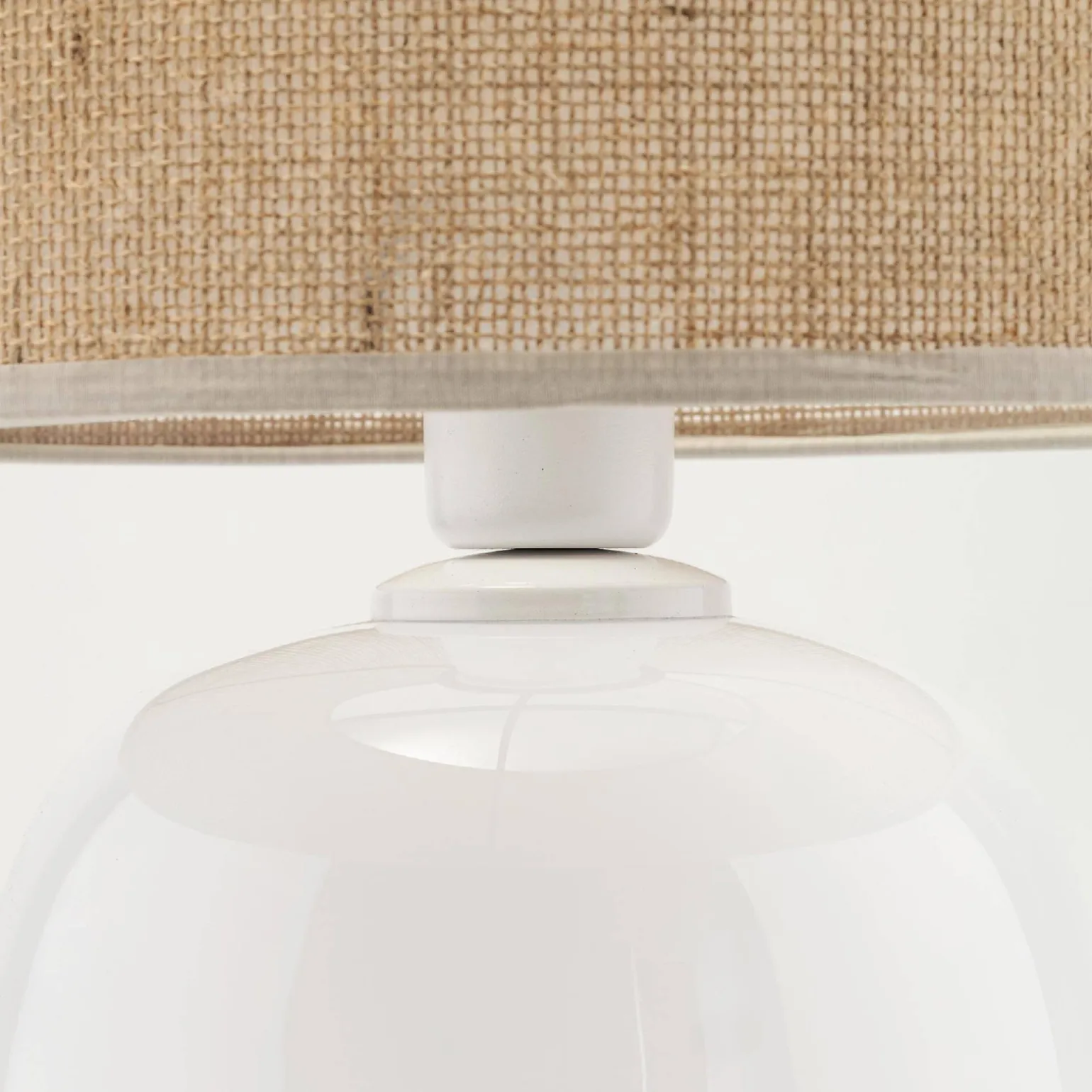 Lampa stołowa MELODY biała / juta (5984) - TK Lighting