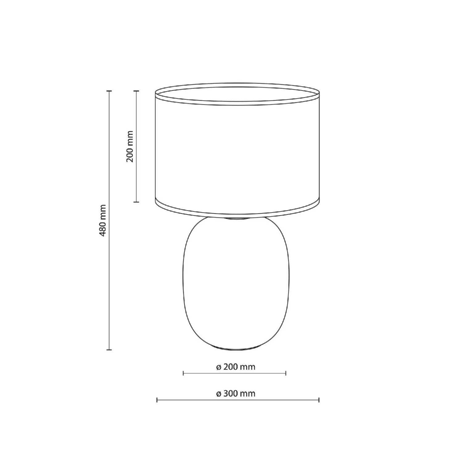 Lampa stołowa MELODY biała / juta (5984) - TK Lighting