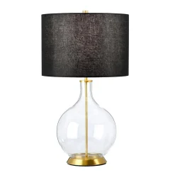 Lampa stołowa Orb (ORB-CLEAR-AB-BLK) - Elstead Lighting
