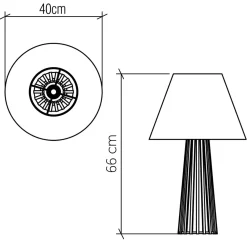 Lampa stołowa Slatted (QN-SLATTED-TL-TEAK) - Quintiesse