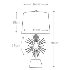 Lampa stołowa Sun King (GN-SUN-KING-TL) - Elstead Lighting